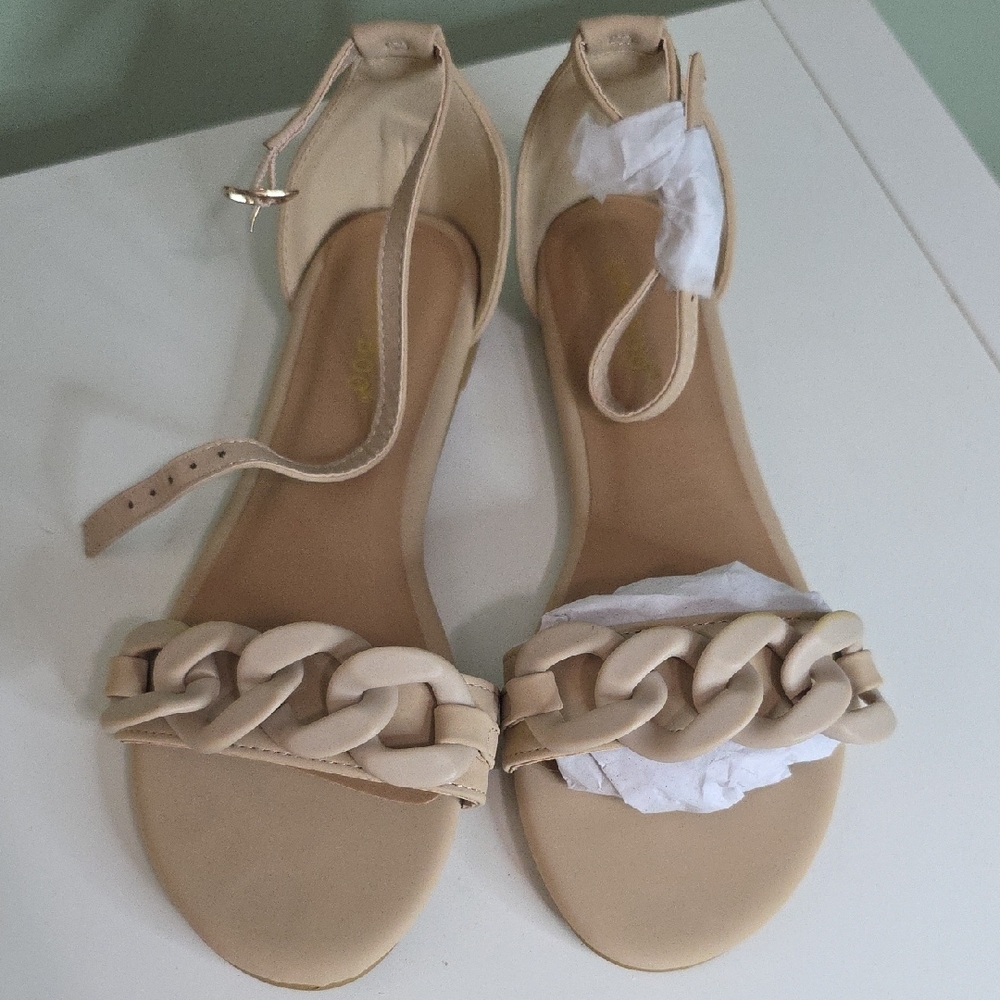 BAMBOO Cream Sandals Minimalist Design